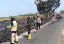 Kapolsek Pancalang Pimpin Penanganan Kebakaran Lahan di Desa Tarikolot, Sinergi Polri, Damkar, TNI dan Warga Berhasil Padamkan Api dalam Waktu 20 Menit