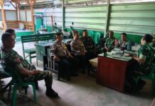 Sinergitas TNI–Polri Terus Diperkuat, Kapolsek Ciawigebang Silaturahmi ke Koramil 1509/Ciawigebang
