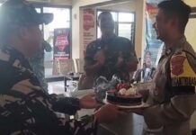 Sinergitas TNI-Polri Semakin Solid, Koramil Ciawigebang Beri Kejutan Hari Bhayangkara ke-80