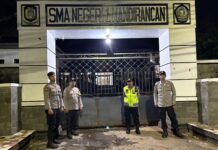 Menembus Keheningan Malam, Kapolsek Mandirancan Gandeng Penjaga Sekolah Jaga Aset Pendidikan