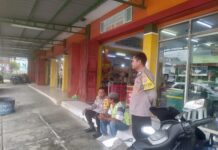 Laksanakan Patroli Di Objek Vital Toserba Fajar Personel Polsek Mandirancan Tekan Aksi Premanisme