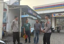 Deteksi Potensi Kerawanan, Ka SPKT 3 Polsek Mandirancan Pantau Titik Kumpul Massa