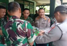 Aksi Kemitraan Wilayah Kapolsek Mandirancan Guna Memantapkan Stabilitas Kamtibmas TNI-Polri dengan Koramil 1514 Pancalang