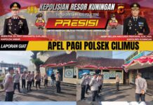 APEL PAGI POLSEK CILIMUS TEKANKAN DISIPLIN DAN PENGUATAN PELAYANAN KEPADA MASYARAKAT