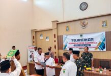 Kapolsek Ciawigebang Hadiri Pelantikan dan Pengambilan Sumpah Jabatan Perangkat Desa