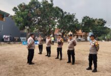 Pastikan Turnamen Bupati Cup 2026 di Desa Ciawilor Aman, Polsek Ciawigebang Laksanakan Apel Kesiapan Pengamanan