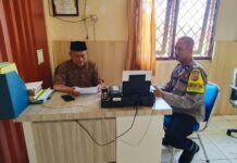Bhabinkamtibmas Polsek Ciawigebang Perkuat Sinergitas Kamtibmas Bersama Perangkat Desa Mekarjaya