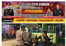KANIT PROPAM POLSEK CIWARU LAKSANAKAN PATROLI MALAM, BERIKAN HIMBAUAN KAMTIBMAS KEPADA WARGA