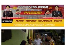 Bhabinkamtibmas Polsek Ciwaru Sambangi Warga di Malam Hari, Perkuat Kamtibmas