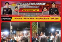 Kapolsek Ciwaru Pimpin Patroli KRYD Malam, Himbau Pemuda Jaga Kamtibmas