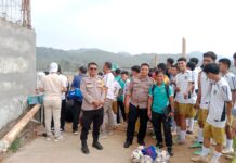 Jaga Kamtibmas, Polsek Ciawigebang Laksanakan Pengamanan Turnamen Bupati Cup 2026, Ciawigebang Hadapi Maleber