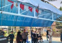 Jaga Kamtibmas, Bhabinkamtibmas Desa Kapandayan Monitoring Lomba HUT ke-81 Kemerdekaan RI di Dusun Manis