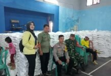 TNI-Polri Bersinergi, Bhabinkamtibmas dan Babinsa Kawal Penyaluran Bantuan Pangan Beras di Desa Ciawilor