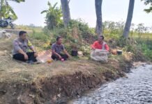 Polri Hadir di Tengah Petani Binaan, Bhabinkamtibmas Desa Kapandayan Dukung Ketahanan Pangan