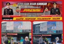 Personel Polsek Ciwaru Laksanakan Patroli di Sekitar Pasar, Jaga Keamanan dan Ketertiban Masyarakat