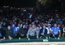 Sinergi Pemda dan Polres Kuningan, Ribuan Warga Antusias Ikuti Nobar Final Piala Presiden Elite 2026