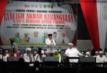 Sambut HUT RI Ke-81, Polres Kuningan Kawal Pengamanan Tabligh Akbar Kebangsaan di Masjid Agung Syiarul Islam