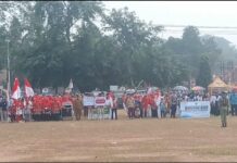 Peringatan HUT RI ke-81 Tingkat Kecamatan Mandirancan Berlangsung Meriah, Kapolsek Hadiri Upacara Bersama Ibu