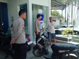Mengawal Kenyamanan Transaksi di BRI Unit Mandirancan, Unit Patroli Polsek Mandirancan Beri Penyuluhan