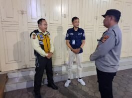Patroli Objek Vital, Aiptu Aris Sunandar Sampaikan Imbauan Kamtibmas kepada Security