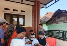 Pelaksanaan Monitoring Giat Banpang Penyaluran Beras di Desa Partawangunan