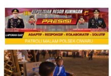 Patroli Malam Polsek Ciwaru, Polres Kuningan Tingkatkan Keamanan dan Jalin Komunikasi dengan Masyarakat