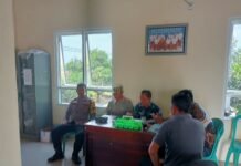Bhabinkamtibmas Desa Ciawilor Koordinasi dengan Perangkat Desa Antisipasi Karhutla