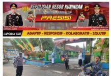 Polsek Ciwaru Laksanakan Pengaturan Lalu Lintas di Depan SD Negeri 2 Ciwaru