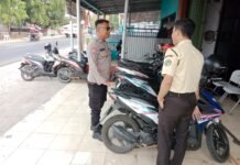Bhabinkamtibmas Desa Kadurama Sambang Satpam Koperasi Artha Guna Mandiri, Ajak Perketat Pengawasan Kendaraan