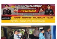 Patroli Siang Polsek Ciwaru, Polisi Sambangi Warga untuk Jaga Kamtibmas