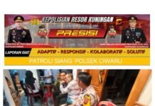 Patroli Siang Polsek Ciwaru, Polri Hadir di Tengah Masyarakat Jaga Kamtibmas