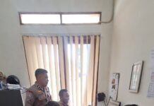 Perkuat Sinergi, Patroli Polsek Cidahu Sambangi Pemdes Kalimanggiswetan