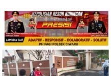 PH Pagi Polsek Ciwaru, Polisi Pastikan Aktivitas anak sekolah dan Masyarakat Berjalan Aman dan Lancar