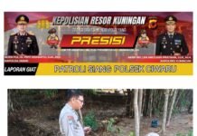 Patroli Siang Polsek Ciwaru Humanis, Bhabinkamtibmas Sambangi Warga dan Berikan Imbauan Kamtibmas