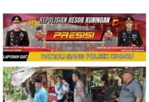 Patroli Siang Polsek Ciwaru Sambangi Warga, Jaga Kamtibmas Tetap Kondusif