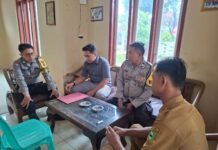 POLSEK CIDAHU POLRES KUNINGAN ANTISIPASI KARHUTLA KORDINASI DENGAN PEMDES