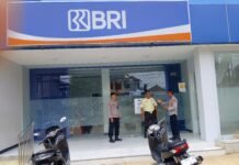 Anggota Polsek Cidahu Patroli Obyek Vital Sambang Bank BRI Unit Cidahu