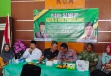Kapolsek Pancalang Ipda Lukman Hakim Bersama Bhabinkamtibmas Hadiri Kegiatan Pisah Sambut Kepala KUA Kecamatan Pancalang, Perkuat Sinergitas