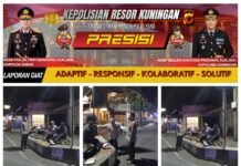 Polsek Kramatmulya Polres Kuningan Kembali Laksanakan patroli kewilayahan guna mengantisipasi terjadinya tindak kriminalitas di Wilayah Hukum Sambangi Warga Desa Kramatmulya