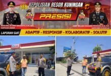 Polsek Kramatmulya Polres Kuningan Kembali Laksanakan patroli kewilayahan guna mengantisipasi terjadinya tindak kriminalitas di Wilayah Hukum Sambangi Warga Desa Cilaja