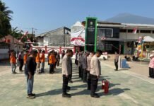 Garda Terdepan Antisiapsi Karhutla, Polsek Mandirancan Gelar Apel Siaga Tanggap Bencana Bersama TNGC dan MPA Desa Seda