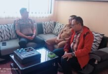 Jaga Stabilitas Kecamatan, Plt. Kapolsek Mandirancan Iptu Arip Rahmansyah Sambut Kunjungan Kerja Sekmat Mandirancan