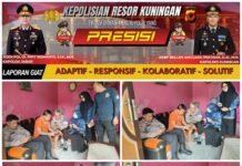 Patroli Siang Polsek Kramatmulya, antisipasi terjadinya Gangguan Kamtibmas dan tindak kriminalitas di Desa Kalapagunung
