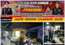 Polsek Kramatmulya Melaksanakan Patroli Malam Antisipasi tindak kriminalitas dan Gangguan Kamtibmas Sambangi Warga Masyarakat Desa Kramatmulya