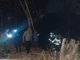 Kolaborasi Polisi, Damkar dan Warga Padamkan Kebakaran Kebun Bambu Sangkanurip