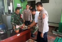 Momentum HUT TNI ke-81, Polsek Ciawigebang Polres Kuningan Pererat Silaturahmi dengan Koramil