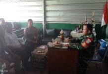 Wujud Soliditas TNI-Polri, Polsek Ciawigebang Polres Kuningan Sambangi Koramil 1509 di HUT TNI ke-81