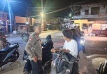 Polsek Ciwaru Edukasi Pemuda-Pemudi yang Masih Keluyuran Malam, Wujudkan Kamtibmas yang Kondusif