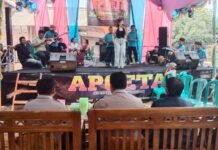 Bhabinkamtibmas Polsek Ciawigebang Amankan Hiburan Organ Dangdut di Hajatan Warga Desa Ciomas