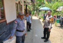 Bhabinkamtibmas Brigpol M. Azhar Sampaikan Imbauan Kamtibmas kepada Linmas, Wujudkan Keamanan Bersama